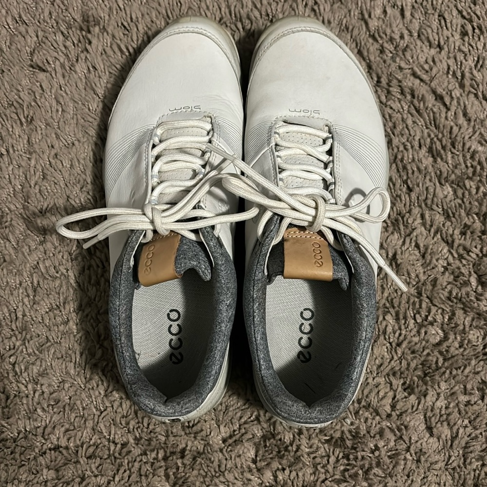 Ecco Biom leather golf shoes Hybrid 3 size 38 gray white spikeless extra wide